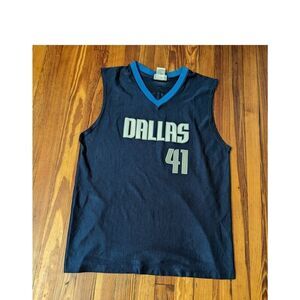 NBA Fan Apparel Dallas Mavericks Dirk Nowitzki Blue Mens Large Jersey